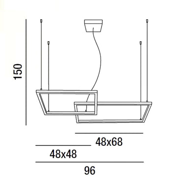 CROSS: Sospensione LED dal Design Moderno e Versatile Perenz Lampade a sospensione
